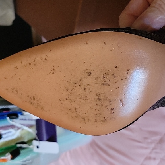 Coach Lizard Embossed pumps - metallic pewter, sz 10 - Picture 4 of 7